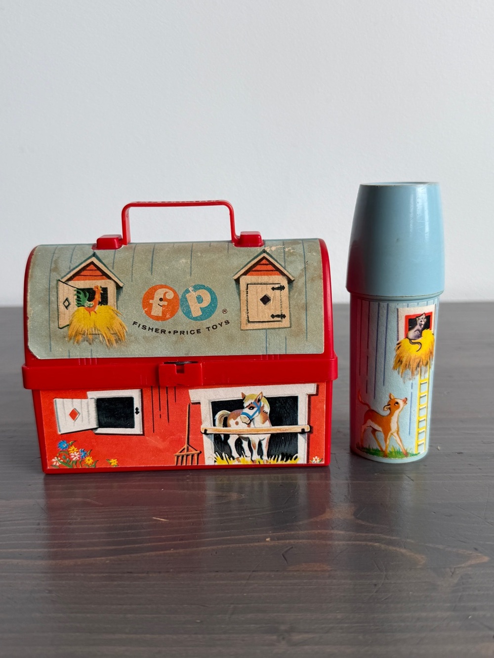 Vintage Fisher Price mini barn lunch pail